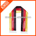 Fashion OEM European polyester custom printing football fan scarves